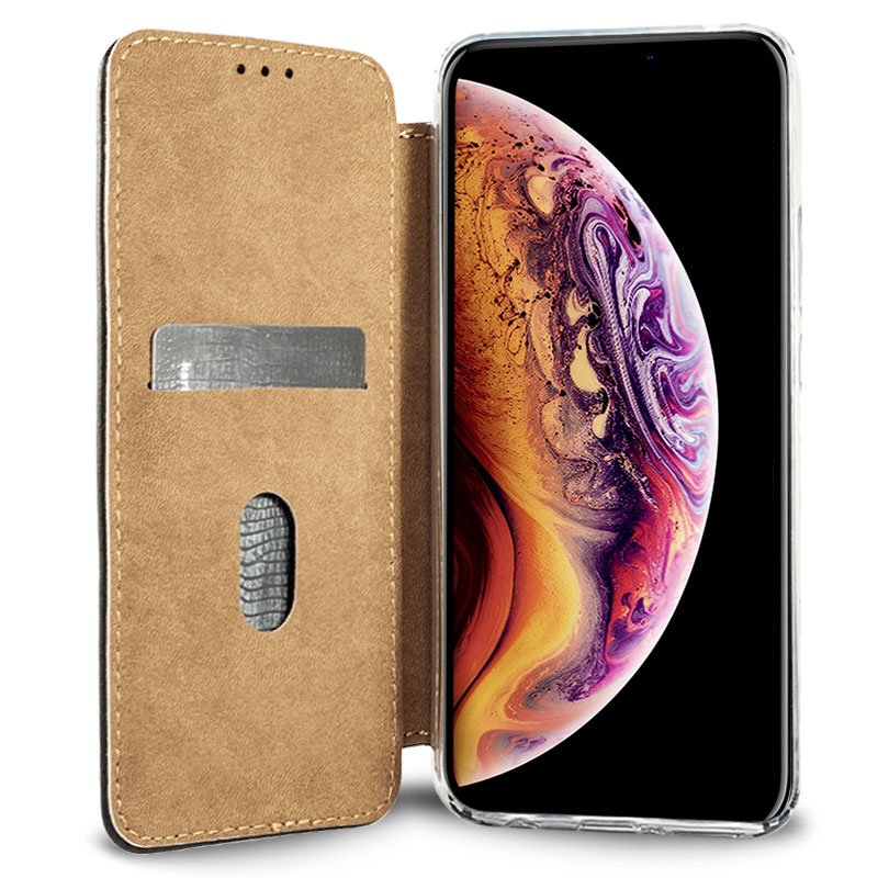 Funda Flip Cover iPhone XS Max Leather Marrón