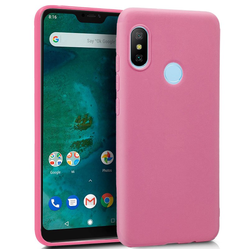 Funda Silicona Xiaomi Mi A2 Lite 6 Pro Rosa 