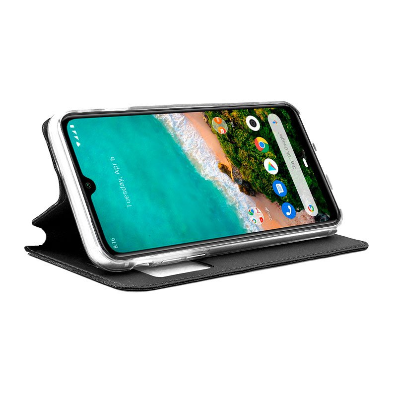 Funda Flip Cover Xiaomi Mi A3 Liso Negro