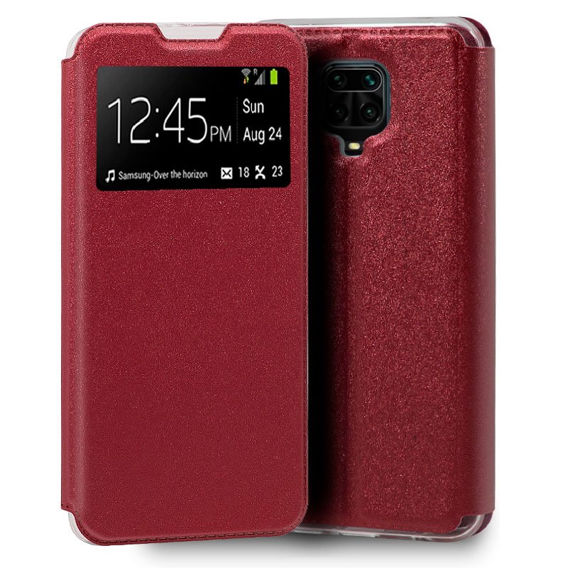 Funda Flip Cover Xiaomi Redmi Note 9S / Note 9 Pro Liso Rojo