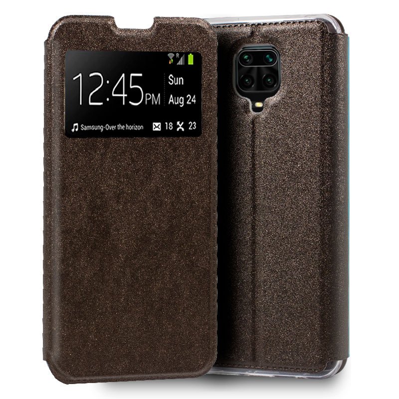 Funda Flip Cover Xiaomi Redmi Note 9S / Note 9 Pro Liso Bronce