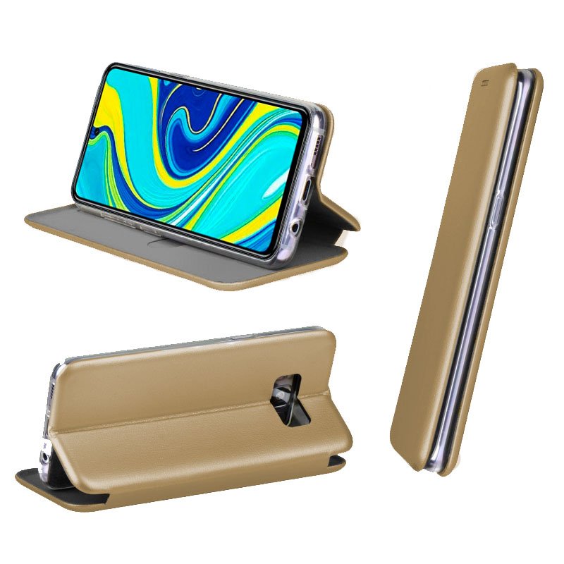 Funda Flip Cover Xiaomi Redmi Note 9S / 9 Pro Elegance Dorado