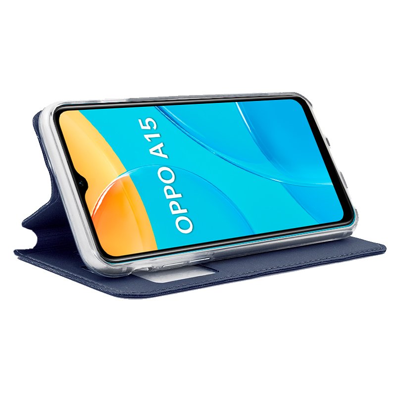 Funda Flip Cover Oppo A15 / A15s Liso Azul
