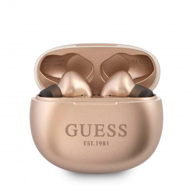 Auriculares Stereo Bluetooth Dual Pod Licencia Guess Dorado