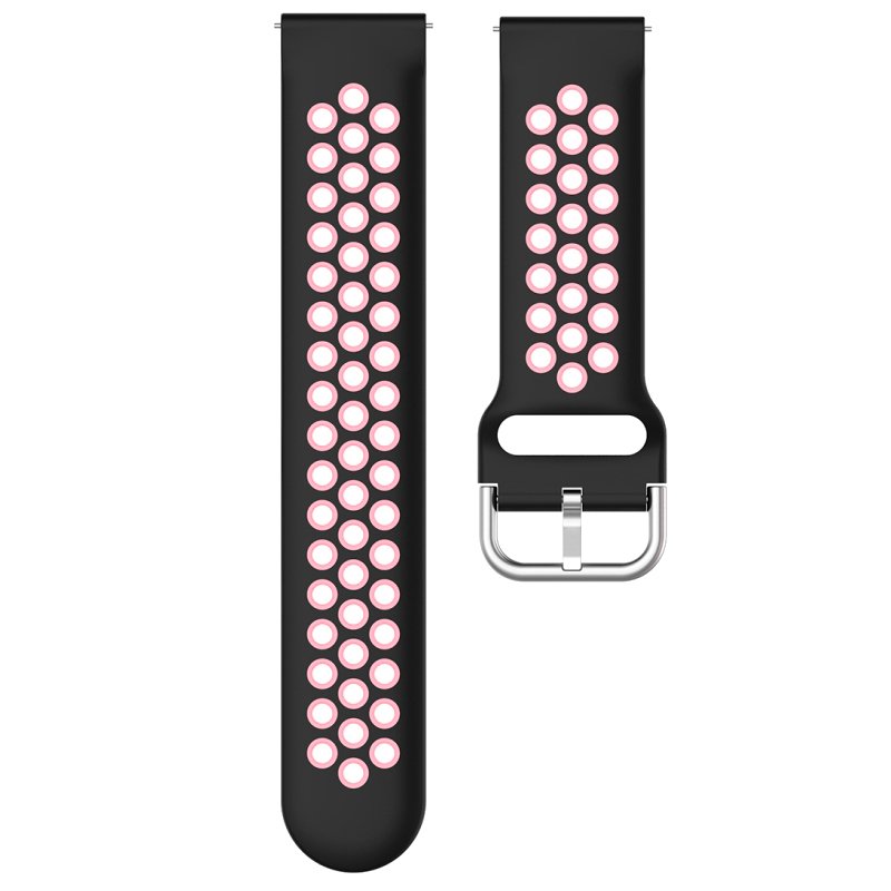Correa Universal 20mm Amazfit Bip / GTS / Bip Lite / Huawei / Samsung /  COOL Oslo Goma Negro-Rosa