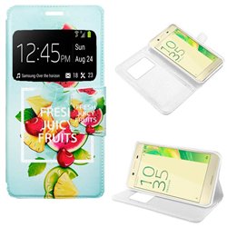 Funda Flip Cover Sony Xperia X Dibujos Fruits