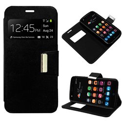 Funda Flip Cover ZTE Blade V7 Liso Negro