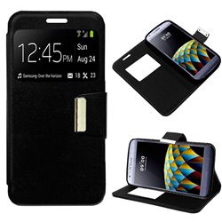 Funda Flip Cover LG X Cam Liso Negro