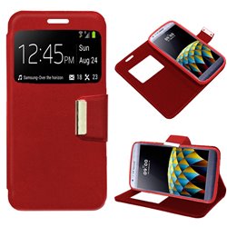 Funda Flip Cover LG X Cam Liso Rojo