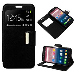 Funda Flip Cover Alcatel Pixi 4 (6) 4G Liso Negro