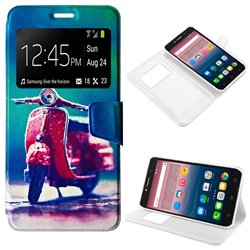 Funda Flip Cover Alcatel Pixi 4 (6) 4G Dibujos Moto