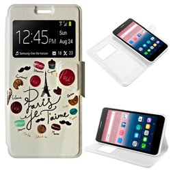 Funda Flip Cover Alcatel Pop Up Dibujos Paris