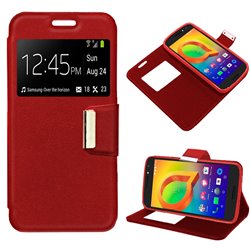 Funda Flip Cover Alcatel A3 Liso Rojo