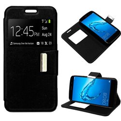 Funda Flip Cover Huawei Y7 Liso Negro