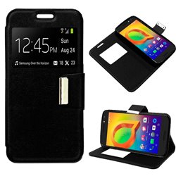 Funda Flip Cover Alcatel A3 Liso Negro