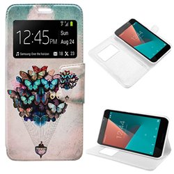 Funda Flip Cover Vodafone Smart N8 Dibujos Mariposas