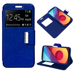 Funda Flip Cover LG Q6 / Q6 Alpha / Q6 Plus Liso Azul