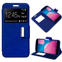 Funda Flip Cover Huawei Y6 Pro (2017) Liso Azul