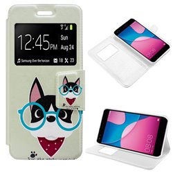 Funda Flip Cover Huawei Y6 Pro (2017) Dibujos Gafas