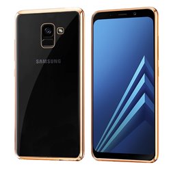 Carcasa Samsung A530 Galaxy A8 (2018) Borde Metalizado (Dorado)