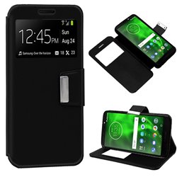 Funda Flip Cover Motorola Moto G6 Play / Moto E5 Liso Negro