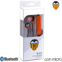 Auriculares Stereo Bluetooth Deportivos Universal Licencia Fútbol Valencia