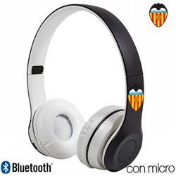 Auriculares Stereo Bluetooth Cascos Licencia Fútbol Valencia C.F.