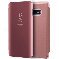 Funda Flip Cover Samsung G970 Galaxy S10e Clear View Rosa