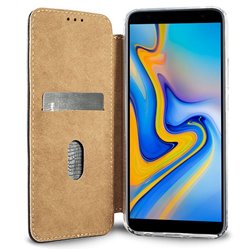 Funda Flip Cover Samsung J610 Galaxy J6 Plus Leather Marrón