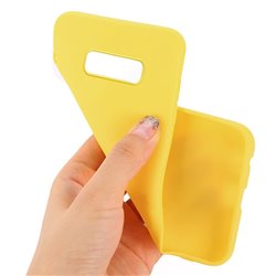 Funda Silicona Samsung G970 Galaxy S10e (Amarillo)