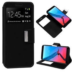 Funda Flip Cover ZTE Blade V9 Vita Liso Negro