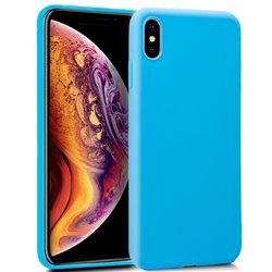 Funda Silicona iPhone XS Max (Celeste)