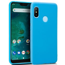 Funda Silicona Xiaomi Mi A2 Lite / 6 Pro (Celeste)