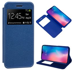 Funda Flip Cover Xiaomi Mi 9 Liso Azul