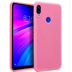 Funda Silicona Xiaomi Redmi 7 (Rosa)