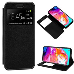 Funda Flip Cover Samsung A705 Galaxy A70 Liso Negro