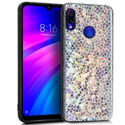 Carcasa Xiaomi Redmi 7 Brillo Plata