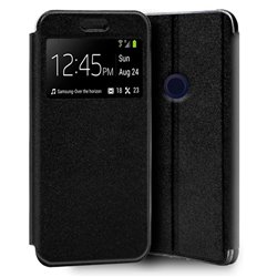 Funda Flip Cover Wiko View 3 Liso Negro