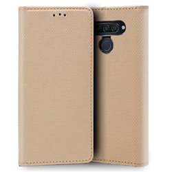 Funda Flip Cover LG Q60 / K50 Liso Beige