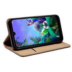 Funda Flip Cover LG Q60 / K50 Liso Beige