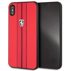Carcasa iPhone XS Max Licencia Ferrari Piel Rojo