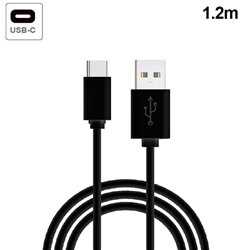 Cable USB Compatible COOL Universal TIPO-C (1.2 metros) Negro