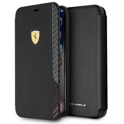 Funda Flip Cover iPhone XS Max Licencia Ferrari Negro
