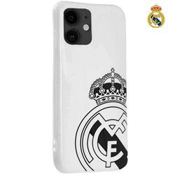 Carcasa IPhone 11 Licencia Fútbol Real Madrid Blanca Escudo 