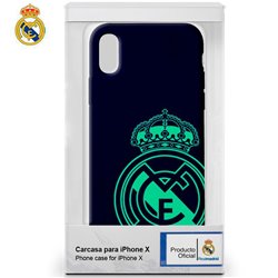 Carcasa iPhone X / iPhone XS Licencia Fútbol Real Madrid Marino