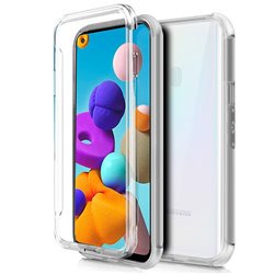 Funda Silicona 3D Samsung A217 Galaxy A21s (Transparente Frontal + Trasera)