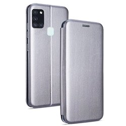 Funda Flip Cover Samsung A217 Galaxy A21s Elegance Plata