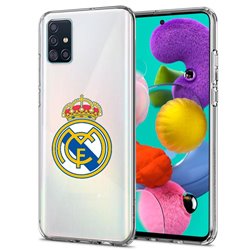 Carcasa Samsung A515 Galaxy A51 Licencia Fútbol Real Madrid Transparente