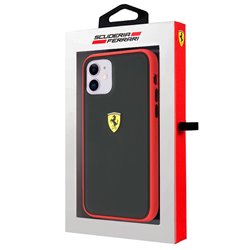 Carcasa iPhone 11 Licencia Ferrari Negro Borde Rojo