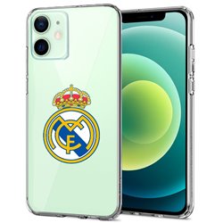 Carcasa IPhone 12 / 12 Pro Licencia Fútbol Real Madrid Transparente
